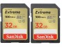 SanDisk SDHC-Karte Extreme 32 GB 2er Pack, Speicherkartentyp