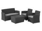 AlliBERT Loungeset Corona Graphite, 4 Sitzplätze, Material