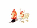 Konstsmide LED-Figur Acryl Santa mit Rentier, 40 LED, Betriebsart