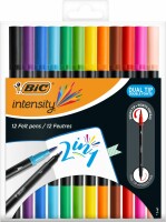 BIC       BIC Fasermalstift Dual Brush 989695 12 Stück, Farben ass.