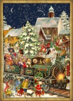 SELLMER Adventskalender RS765 Weihnachtszug 26,5x35cm, Kein