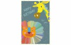 ABC Geburtstagskarte Löwe und Giraffe B6, Papierformat: B6