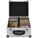 vidaXL CD-Koffer für 40 CDs Aluminium ABS Silbern