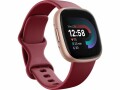 Fitbit GPS-Sportuhr Versa 4 Smartwatch Dunkelrot/Rosa