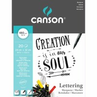 CANSON Letteringblock 24x32cm 400109921 20 Blatt, bright white