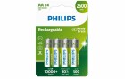 Philips Akku Akku Rechargeable AA 4 Stück, Spannung: 1.2