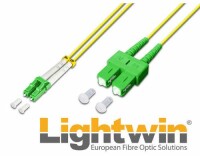 Lightwin LWL-Patchkabel LC/APC-SC/APC, Singlemode, Duplex, 3m
