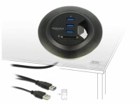 DeLock Tisch-Hub 3 Port USB 3.0 + 2 Slot