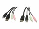 StarTech.com - 4-in-1 USB DisplayPort KVM Switch Cable w/ Audio & Microphone