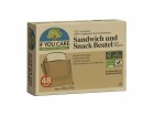 if you care Sandwich-Beutel 48 Stück, Grundfarbe: Braun, Detailfarbe