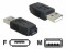 Bild 0 DeLock USB 2.0 Adapter USB-A Stecker - USB-MicroB Buchse