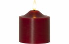 Star Trading LED-Kerze Pillar Flamme, 9.5 cm, Rot, Betriebsart