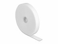 DeLock Klettband 10m x 20mm Weiss, Breite: 20 mm