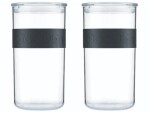 Bodum Vorratsglas Presso 2 Stück, 2 l, Schwarz/Transparent