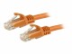 StarTech.com - 15m CAT6 Ethernet Cable, 10 Gigabit Snagless RJ45 650MHz 100W PoE Patch Cord, CAT 6 10GbE UTP Network Cable w/Strain Relief, Orange, Fluke Tested/Wiring is UL Certified/TIA - Category 6 - 24AWG (N6PATC15MOR)