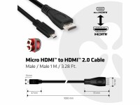 Club3D Club 3D Kabel Micro-HDMI ? HDMI 2.0 4K60 Hz