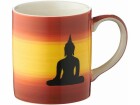 Mila Kaffeetasse Buddha 280 ml, 6 Stück, Gelb/Rot, Material