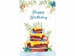 Susy Card Geburtstagskarte Torte 11 x 17 cm, Papierformat: 11