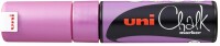 UNI-BALL  Chalk Marker 8mm PWE-8K METALLIC PINK Metallic rosa, Kein