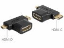 DeLock Adapter HDMI - Micro-HDMI (HDMI-D)/Mini-HDMI (HDMI-C)