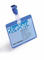 DURABLE Namensschild mit Clip blau 810606 90x60mm 25 Stück