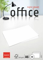 ELCO Schreibkarten Office A6 74451.12 weiss blanko, 200g 50