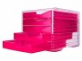 Styro Schubladenbox Swingbox NEONline Pink, Anzahl Schubladen