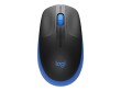 Logitech Maus M190 Blau/Schwarz, kabellos, Maus-Typ: Standard, Maus