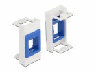 DeLock Easy 45 Modul Keystone Halterung weiss / blau