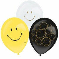 NEUTRAL Ballon Smiley 27.5cm 9914446 6 Stück, Kein