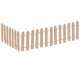 HobbyFun Mini-Utensilien Garten Zaun 25 x 5 cm, Natur