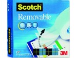 Scotch Klebeband Removable 19 mm x 66 m, Transparent