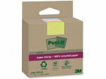 Post-it Notizzettel Super Sticky Recycling 70 Blatt, Mehrfarbig