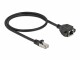 DeLock Patchkabel Verlängerungskabel Cat 6A, S/FTP, 0.5 m, Schwarz