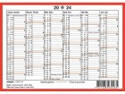 Simplex Kalender 2024, A6, Rot/Weiss, Papierformat: A6, Produkttyp