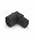 Alpha Elettronica Adapterstecker C13 - C14, gewinkelt, Detailfarbe: Schwarz