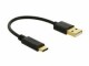 Immagine 2 DeLock - Adattatore USB - USB (M) a USB-C (M) - 3 A - 15 cm - nero