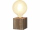 Star Trading Tischleuchte KUB E27 Holz, Betriebsart: Netzbetrieb