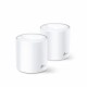 TP-LINK   Whole Home Mesh Wi-Fi System - DECOX202P AX1800(2-Pack)           white