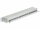 DeLock - Pannello cablaggio - RJ-45 X 24 - grigio chiaro - 1U - 19