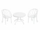 HobbyFun Mini-Möbel Sitzgruppe 6.5 cm, Detailfarbe: Weiss, Material