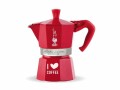 Bialetti Espressokanne I love Coffee 6 Tassen, rot