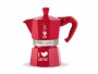 Bialetti Espressokocher I love Coffee 3 Tassen, Rot, Betriebsart
