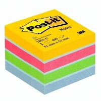 POST-IT Würfel Mini 51x51mm 2051-U 4-farbig/4x100 Blatt, Kein