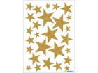 Herma Stickers Weihnachtssticker Sterne 1 Blatt à 27 Sticker, Gold