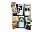 Nostalgic Art Magnet-Set Happy Cat 9 Stück, Mehrfarbig, Detailfarbe