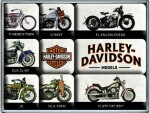 Nostalgic Art Magnet-Set Harley Davidson 9 Stück, Mehrfarbig