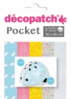 DECOPATCH Papier Pocket Nr. 19 DP019O 5 Blatt