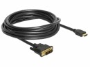 DeLock Kabel DVI-D - HDMI, 5 m, Kabeltyp: Anschlusskabel