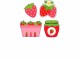 Cut my Cookies Guetzli-Ausstecher Serie mit Erdbeeren, Detailfarbe: Rosa
